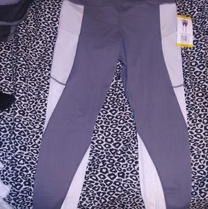 Size medium Grey and white Active Wear leggings